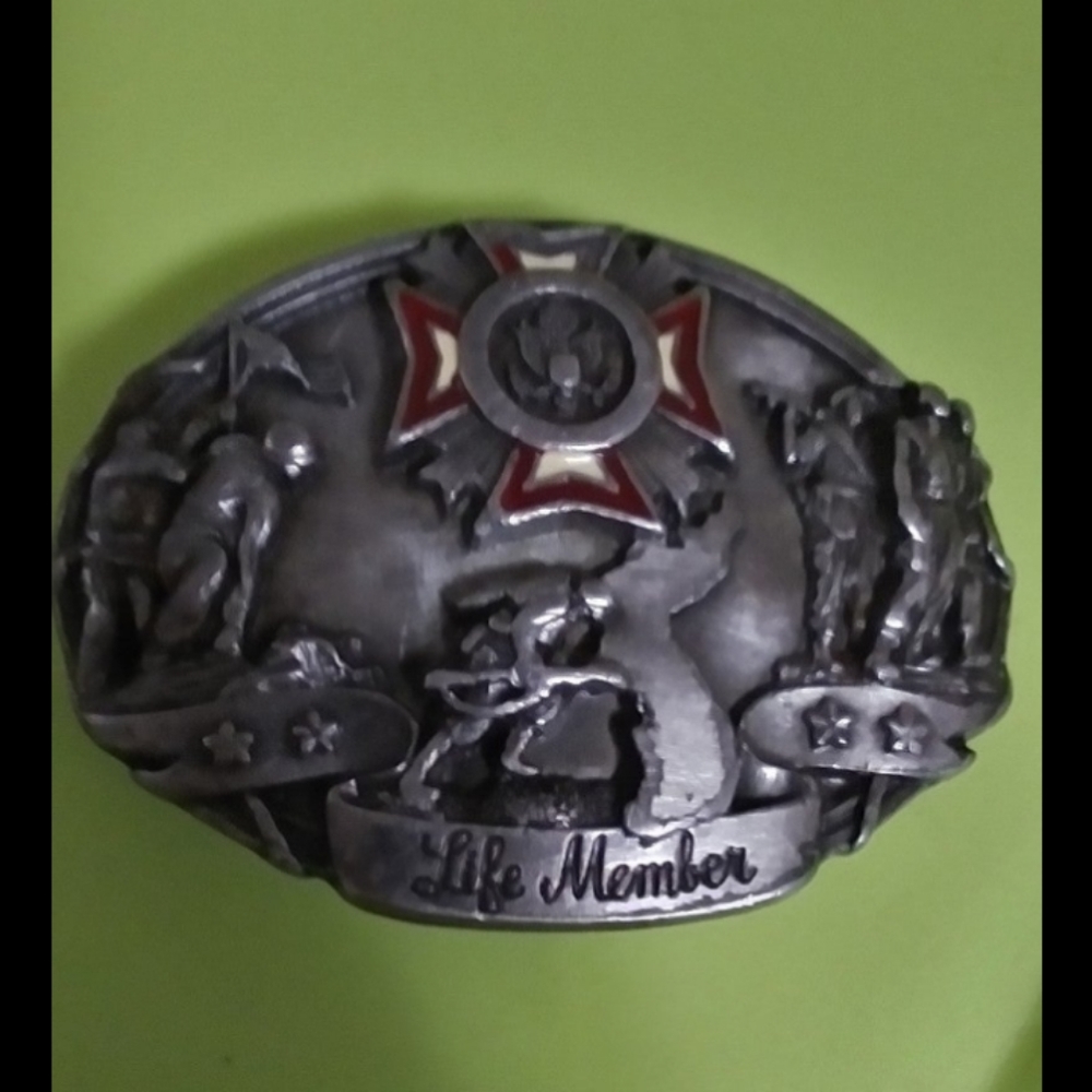 Vintage  VFW life member belt buckle